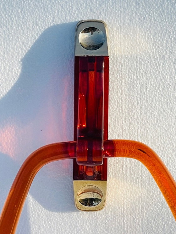 Image 1 of Vintage, Burnt Orange Bathroom Accessories by Grosfillex 1970s, Set of 4