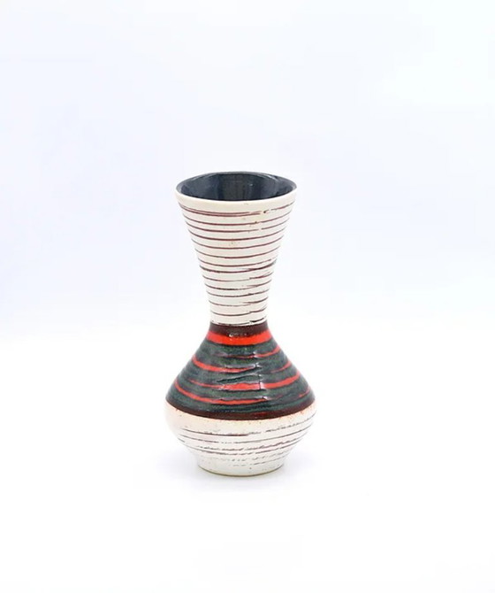Image 1 of Scheurich 523-21 West German Fat Lava Vase – Vintage Mid-Century Modern Pottery