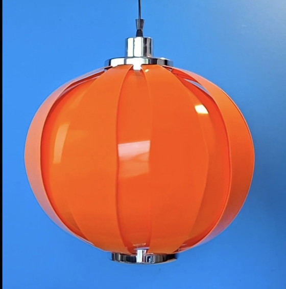 Grande Lampada a Sospensione Vintage Arancione Space Age – Massive, Lampadari, Metal, Plastic (photo 6 of 7)