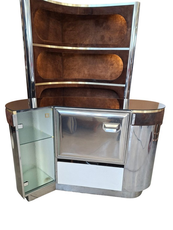 Image 1 of Iconico Mobile Bar di Design – Stile Willy Rizzo, Anni '70
