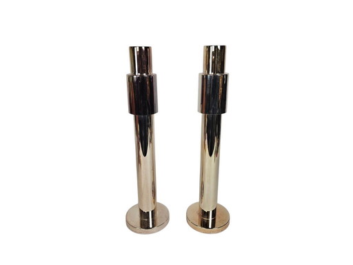 Hollywood Regency style - brass - Candlestick (set) - 80's