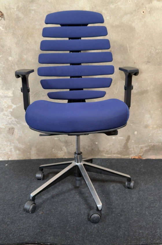 Image 1 of hjh office Ergo Line II  bureaustoel stof -blauw