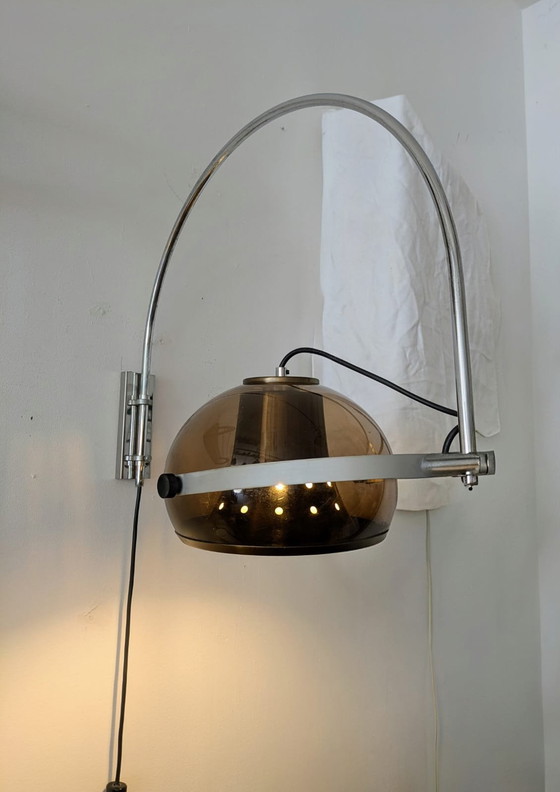 Image 1 of Vintage, Dijkstra verstelbare wandlamp, booglamp 