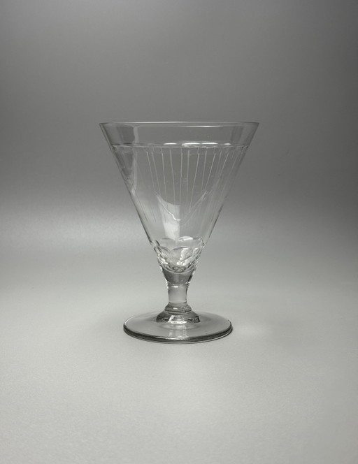 Vasos Doyen “Yvette” – Juego de seis vasos. Bélgica, época Art Déco, circa 1930. – glazen karaffen, Crystal (photo 2 of 15)