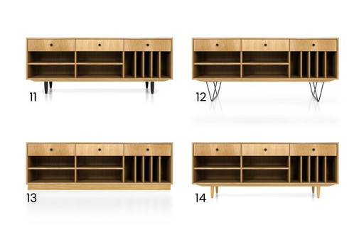 Commode à plateau tournant D-S07 à trois tiroirs
