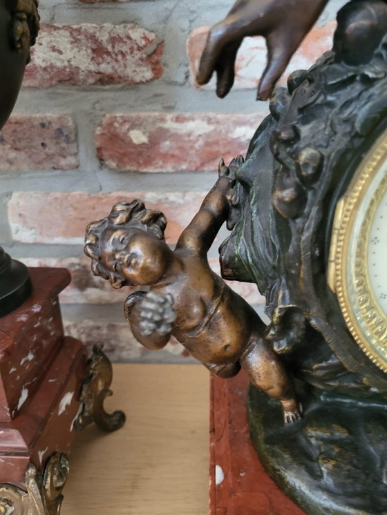 Image 1 of Juego de relojes franceses antiguos de 3 piezas (aprox. 1890-1910) – Signé Guillemin