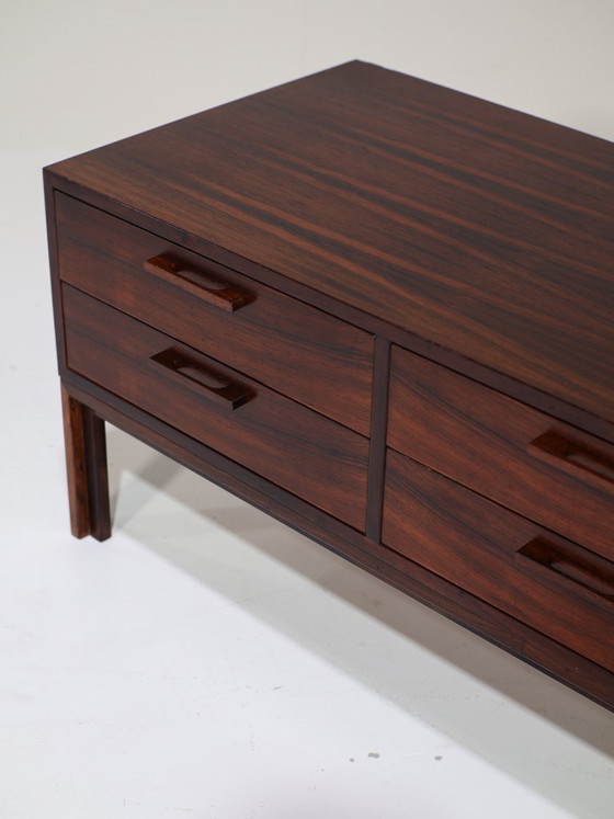 Image 1 of Cassettiera bassa Kai Kristiansen, mobile da ingresso in palissandro