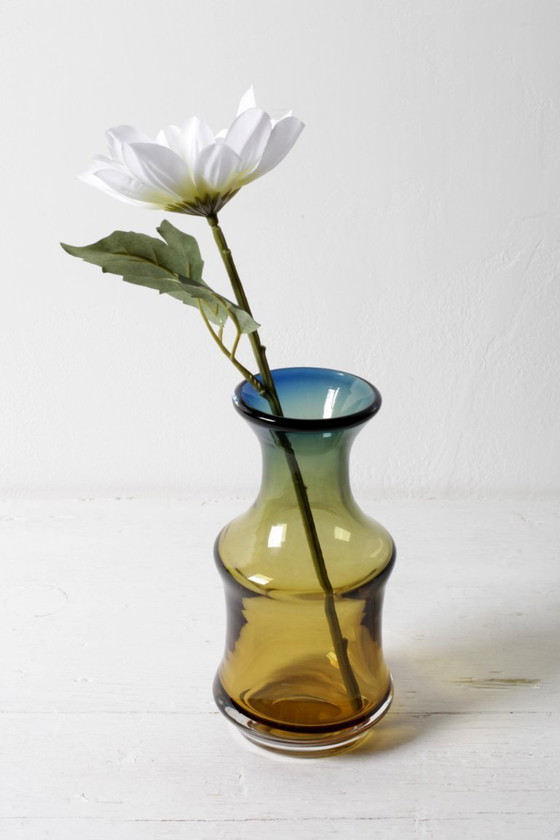 Image 1 of Vintage “Havana” Glass Gradient Vase by Per Lütken for Holmegaard / Denmark / 1970s