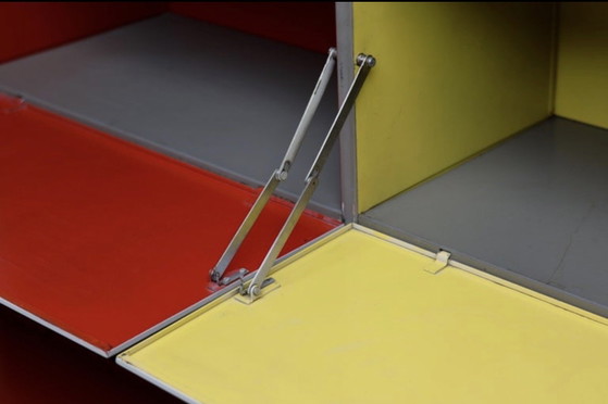 Gispen 663-2 Armario de almacenamiento modular – Wim Rietveld 1954 – Armarios de almacenamiento, Aluminium (photo 9 of 15)