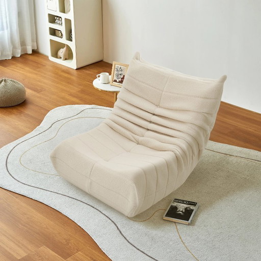 Rosahqnda bean bag Sofa Floor Sofa Floor armchair Backrest Teddy Velvet Relax armchair Lazy Sofa bean bag armchair for Bedroom