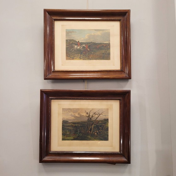 Image 1 of Engraving “Full cry”, J. Harris and William J. Shayer, 1864 - England