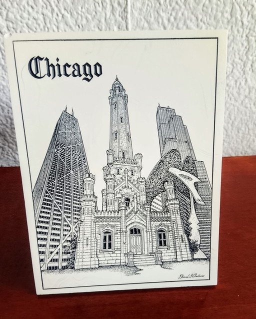 David G. Christensen – Grabado en mármol de Chicago