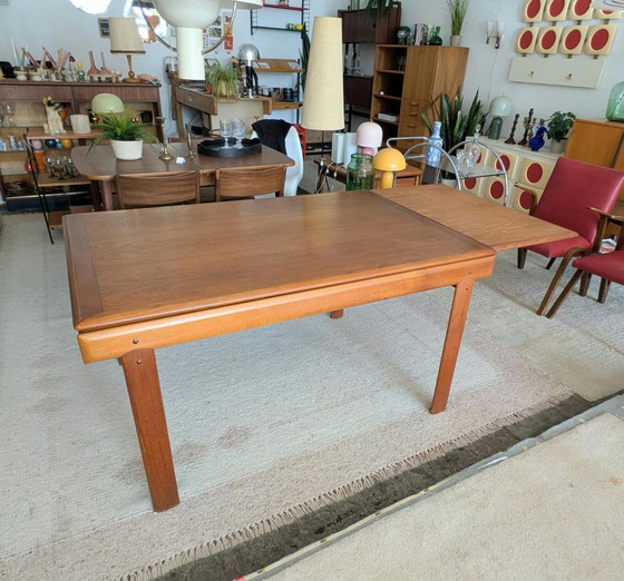 Vintage teakhouten Deense uitschuifbare eettafel, Bramin (photo 9 of 12)