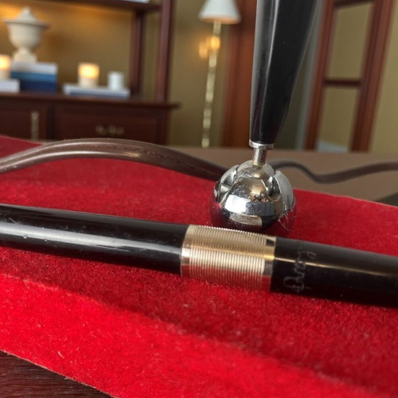 Image 1 of Juego de escritorio con luz de concha náutica y bolígrafo, años 40