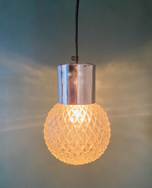 Vintage Jaren 60 Glazen Hanglampje