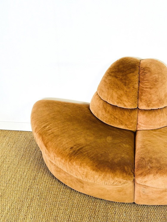 Image 1 of Canapé Modulable Vintage en Velours, 1970s, Set de 5