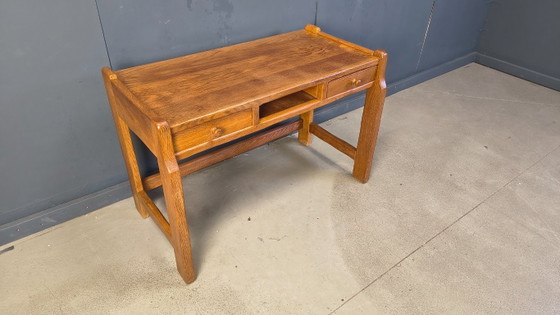 Image 1 of Vintage oak vanity table or desk by Depuydt Belgium, 1960s