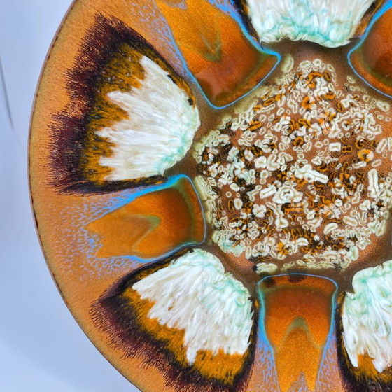 Edwards Star firmado para Gump’s San Francisco – Plato de Cobre Esmaltado Mid-Century – Objetos decorativos (photo 8 of 13)