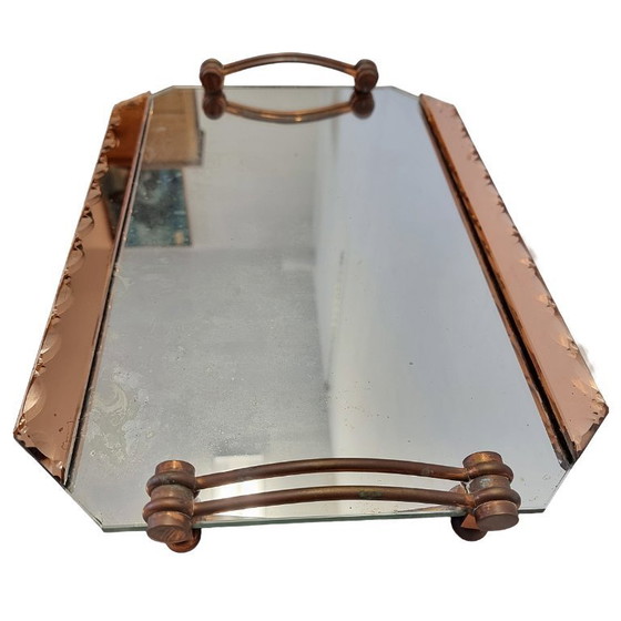 Image 1 of Französisches Art-Deco-Glastablett