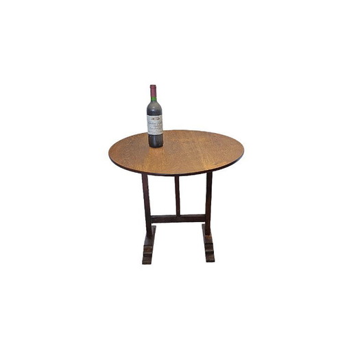 Table d'appoint Vigneron ancienne en chêne français, début des années 1900