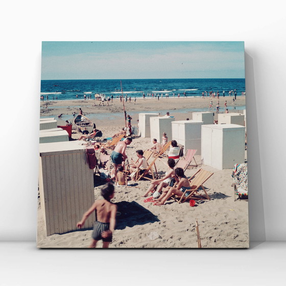 Image 1 of 1x Badende, 1960 | Mid Century Strandfotografie Farbe