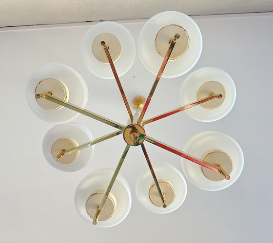 Vintage Kaiser Leuchten Pendant lamp – Glass, Brass (photo 2 of 15)