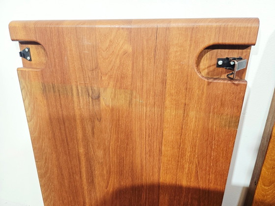 Tavolo allungabile in teak danese + sedie di Möbelfabrik Holstebro, anni '70, set di 9 (photo 20 of 24)