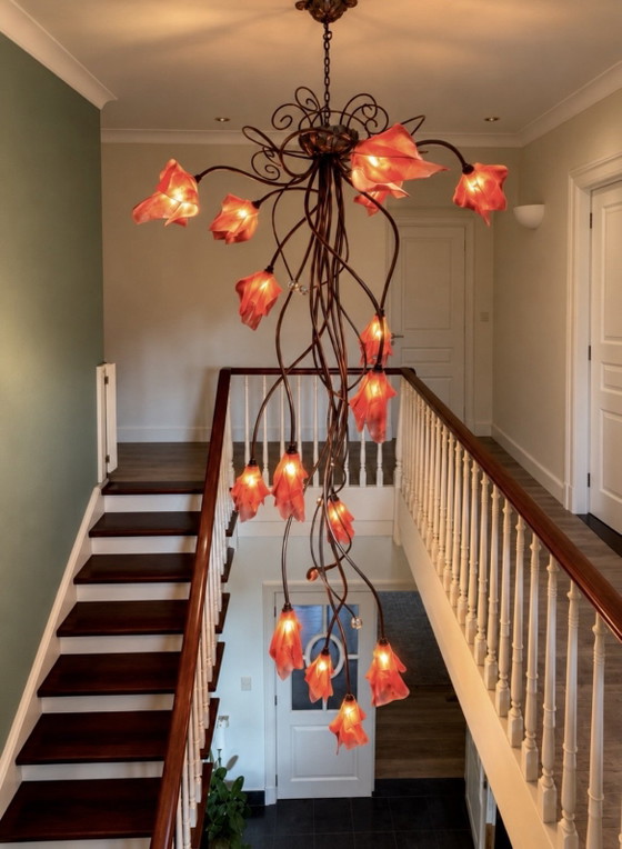 Lampadario – Ottone, Vetro (photo 2 of 6)
