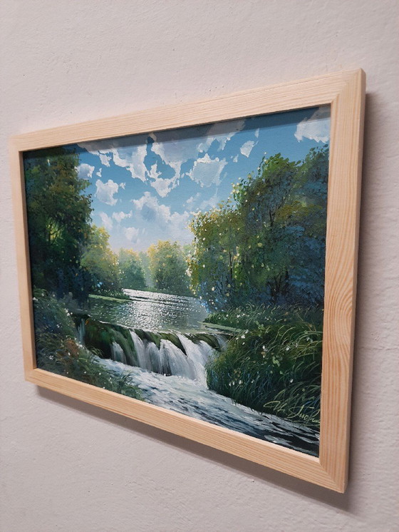 Image 1 of Ihor Tormin "Sunny Day By A Waterfall" (Journée ensoleillée près d'une cascade)