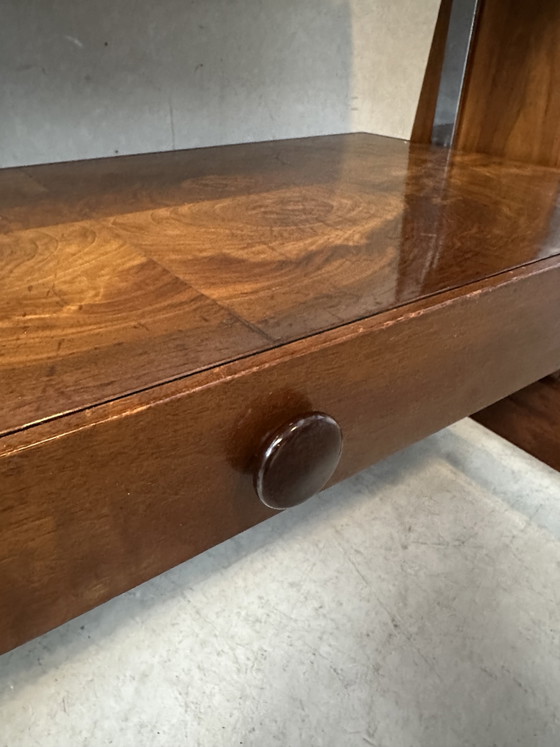 Image 1 of Étagère/table Besway Art Déco (convertible) - loupe de bois