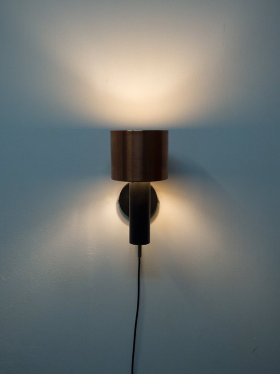 Image 1 of Koperen wandlamp in de stijl van J. Hammerborg