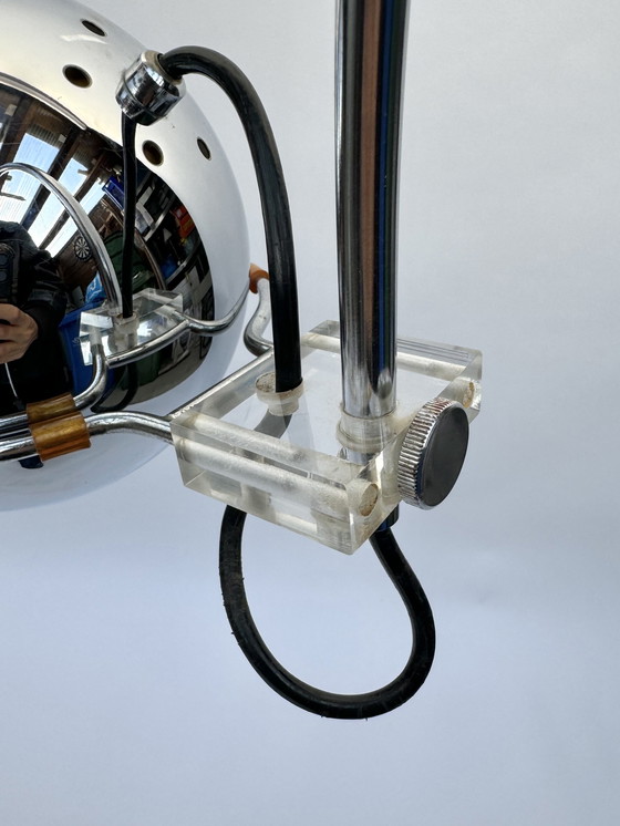 Image 1 of Vintage Chrome Wall Lamp by GEPO Amsterdam, 1970s – Eyeball Design