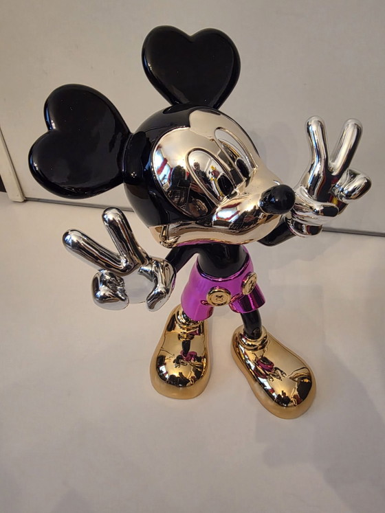 Diederik van Apple, World Love, Scultura Cromata (28/30), Con COA & Scatola, Sculture, Cromo, Nero (foto 2 di 9)