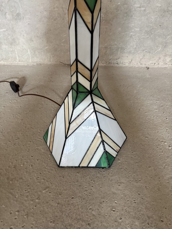 Image 1 of Vintage stained glass floor lamp
