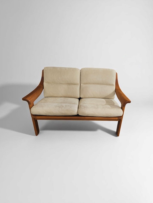 Designer suédois teck deux places canapé 2 places PJ Poul Jeppesen 1970s
