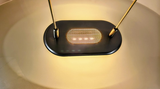 Image 1 of Vintage Ovale glazen design hanglamp jaren 90