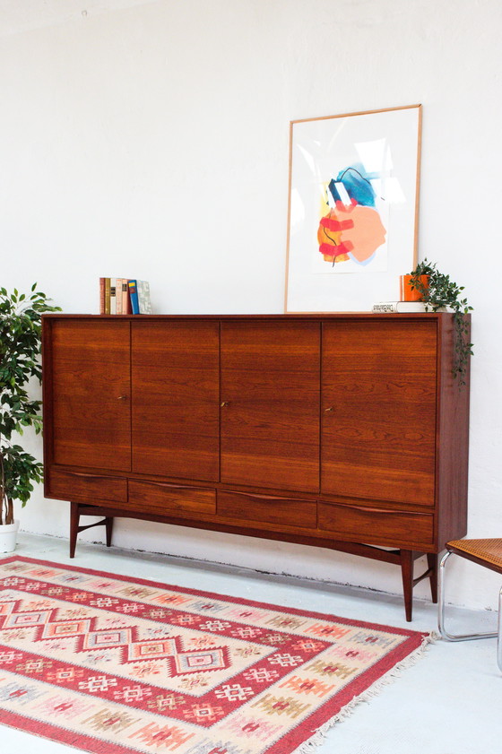 Image 1 of Vintage Teak Highboard Sideboard Midcentury Danish