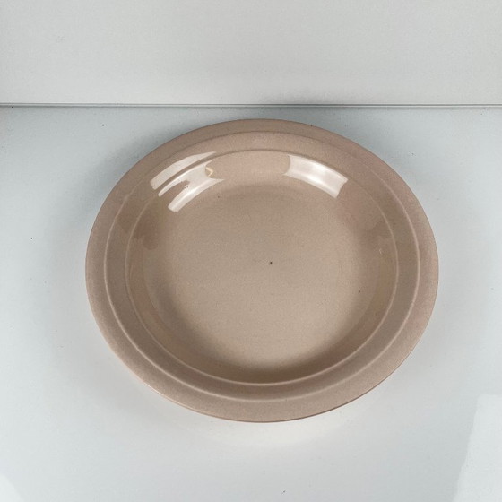 Image 1 of Pale pink round, shallow dish, St Amand, ceranor, 1940