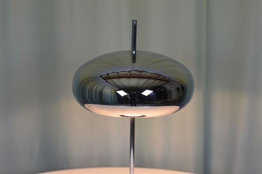 Lampada da scrivania a cupola cromata