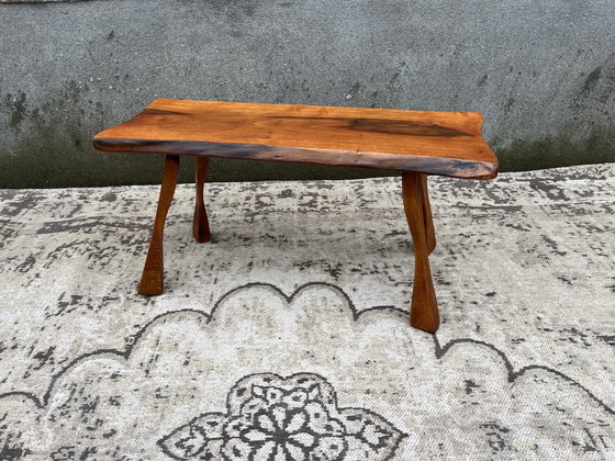 Image 1 of Vintage brutalist tree trunk side table