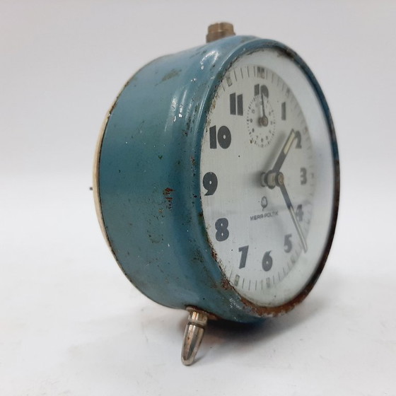 Image 1 of Mid-century mechanical alarm clock for Mera-Poltik, Poland 