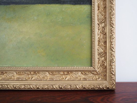 Image 1 of Tableau "La ferme", design scandinave, années 1970