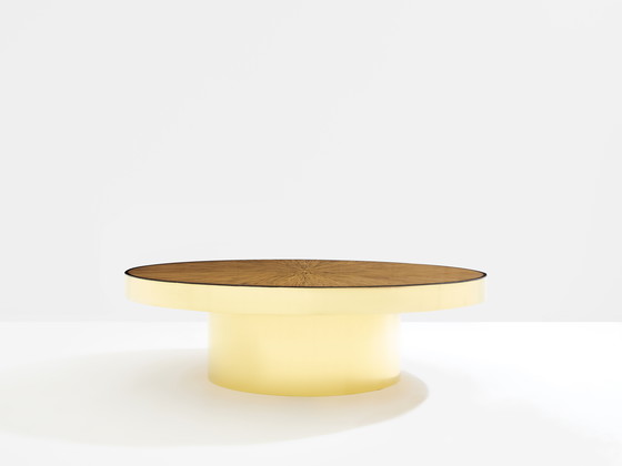 Image 1 of Couchtisch aus eingelegtem Bambus und Messing 1980