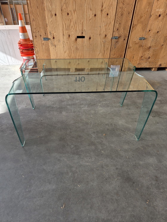 Image 1 of Très bel ensemble table de salle à manger vintage design italien avec table basse