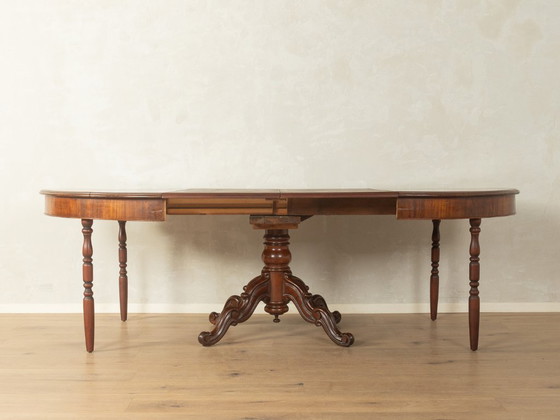 Antieke uitschuifbare tafel met kolomvoet – Eettafels, Hout (photo 10 of 19)
