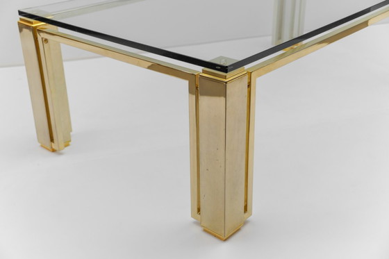 Image 1 of Square Golden Coffee Table, 1970s