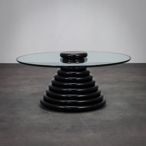 Raro tavolino scultoreo postmoderno italiano, anni '80.