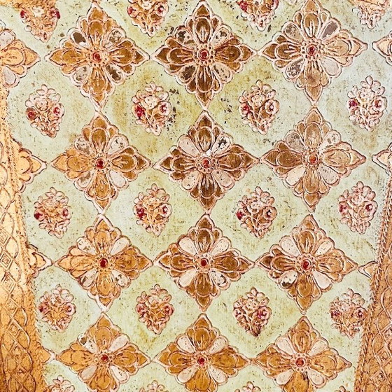 Image 1 of Vintage Florentine gold Hollywood Regency trash can baroque rococo 1970s