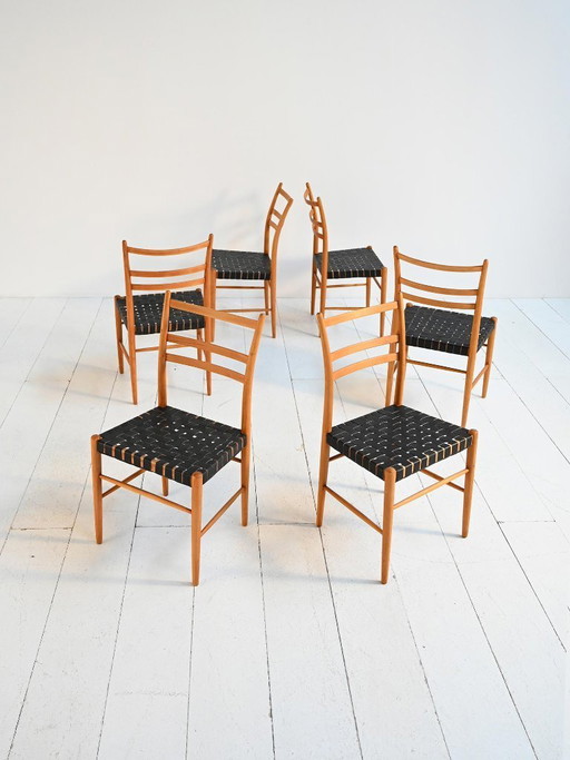 Set van 6 stoelen van Yngve Ekström