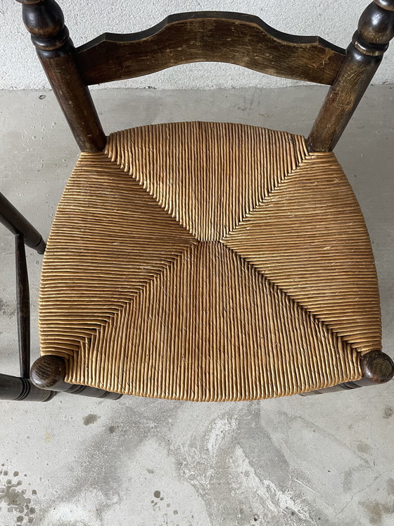 Image 1 of sillas rústicas de paja, 1950